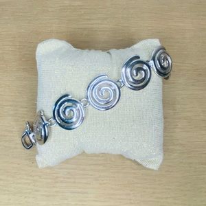 Vintage Spiral Silver Bracelet